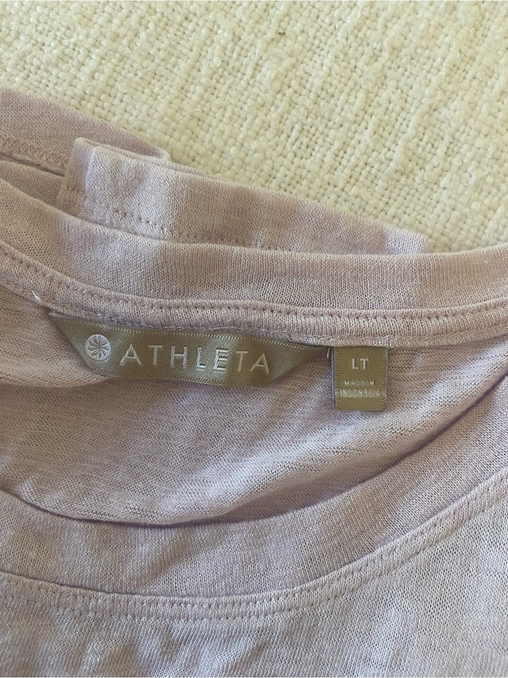 Athleta Lavender Crew Neck Long-sleeve Sheer Women’s Large Tall - Used - Picture 2 of 10
